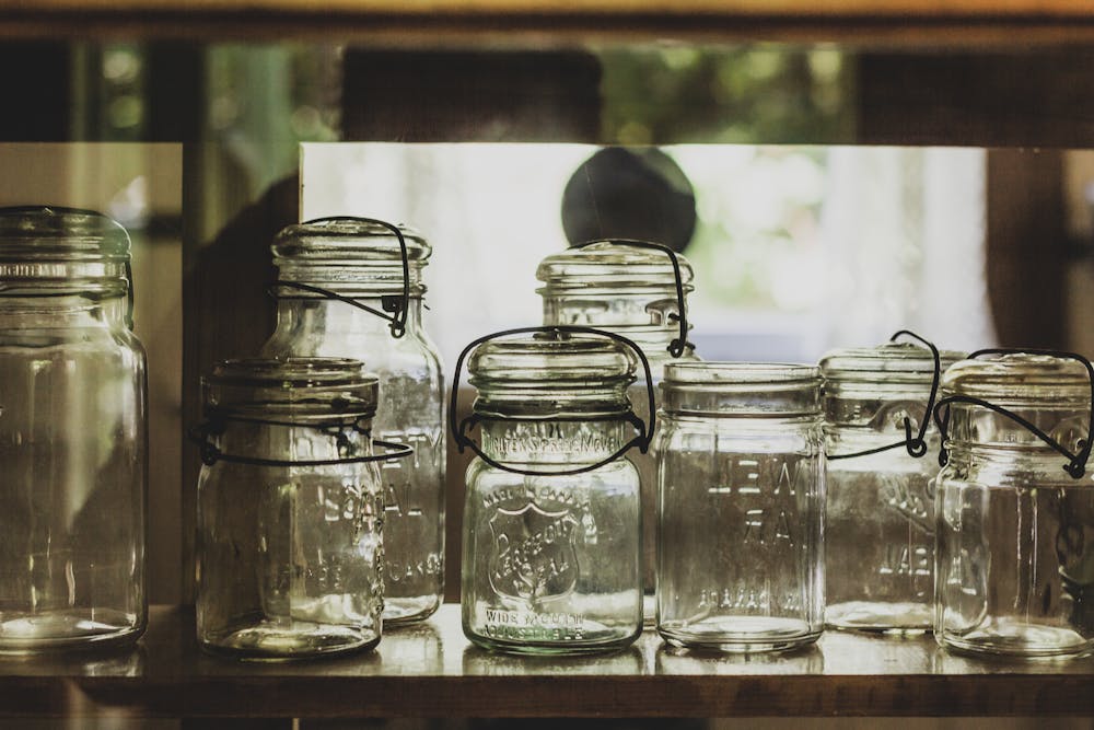 empty glass jars